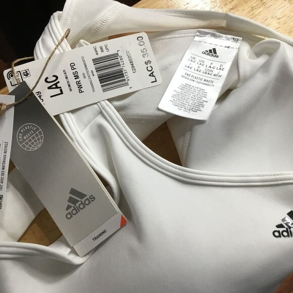 Adidas Powerreact Medium Support Bra‎ White L - Picture 5 of 6